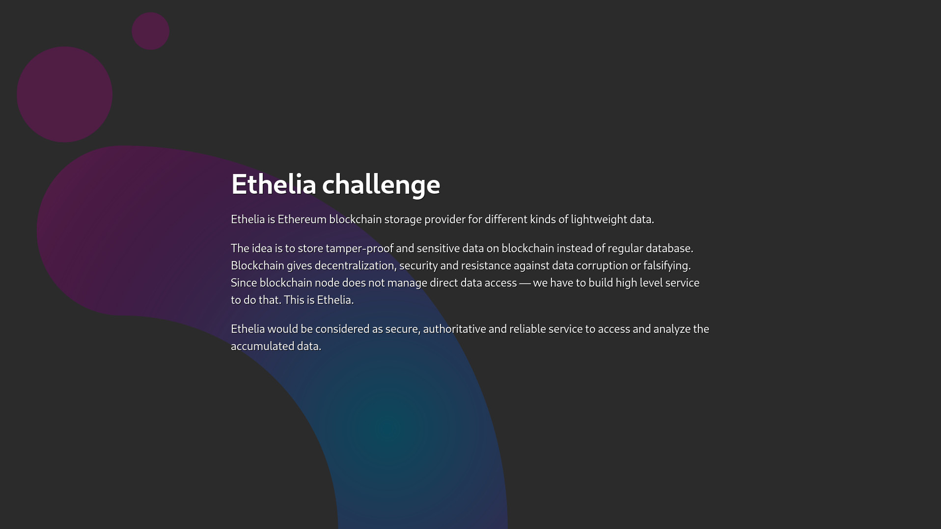 Ethelia challenge